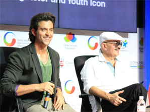 Hrithik speaks to GIIS students across Asia during a Q & A session