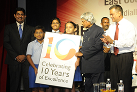 Dr Kalam launched GIIS@aps@ 10th Year celebrations at GIIS East Coast Campus in 2011
