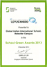 Lotus award certificate