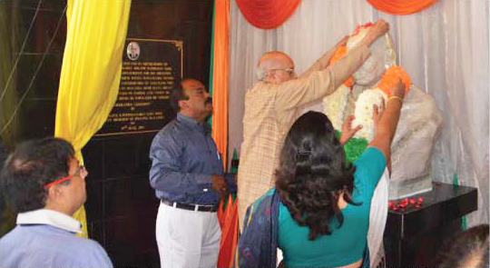 Unveiling of Mahatma Gandhi bust at GIIS Kuala Lumpur Campus by Dr. Justice C.S. Dharmadhikari, President, GSF
