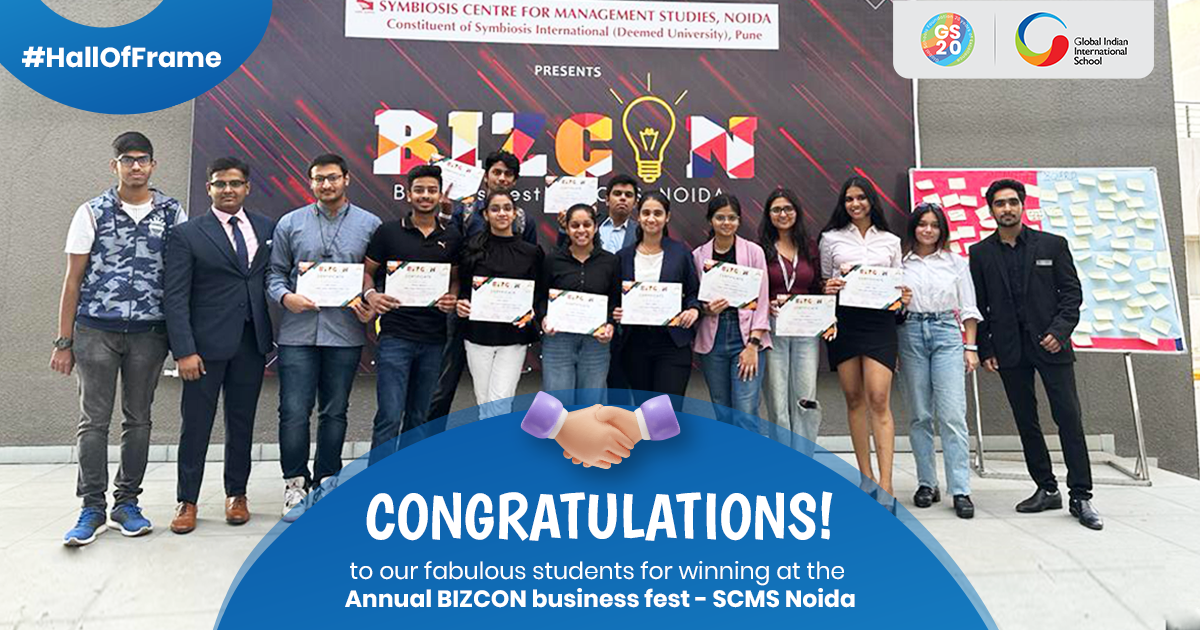 Giis Noida'S Senior Students Shine At Bizcon - Annual Business Fest Of Scms  Noida