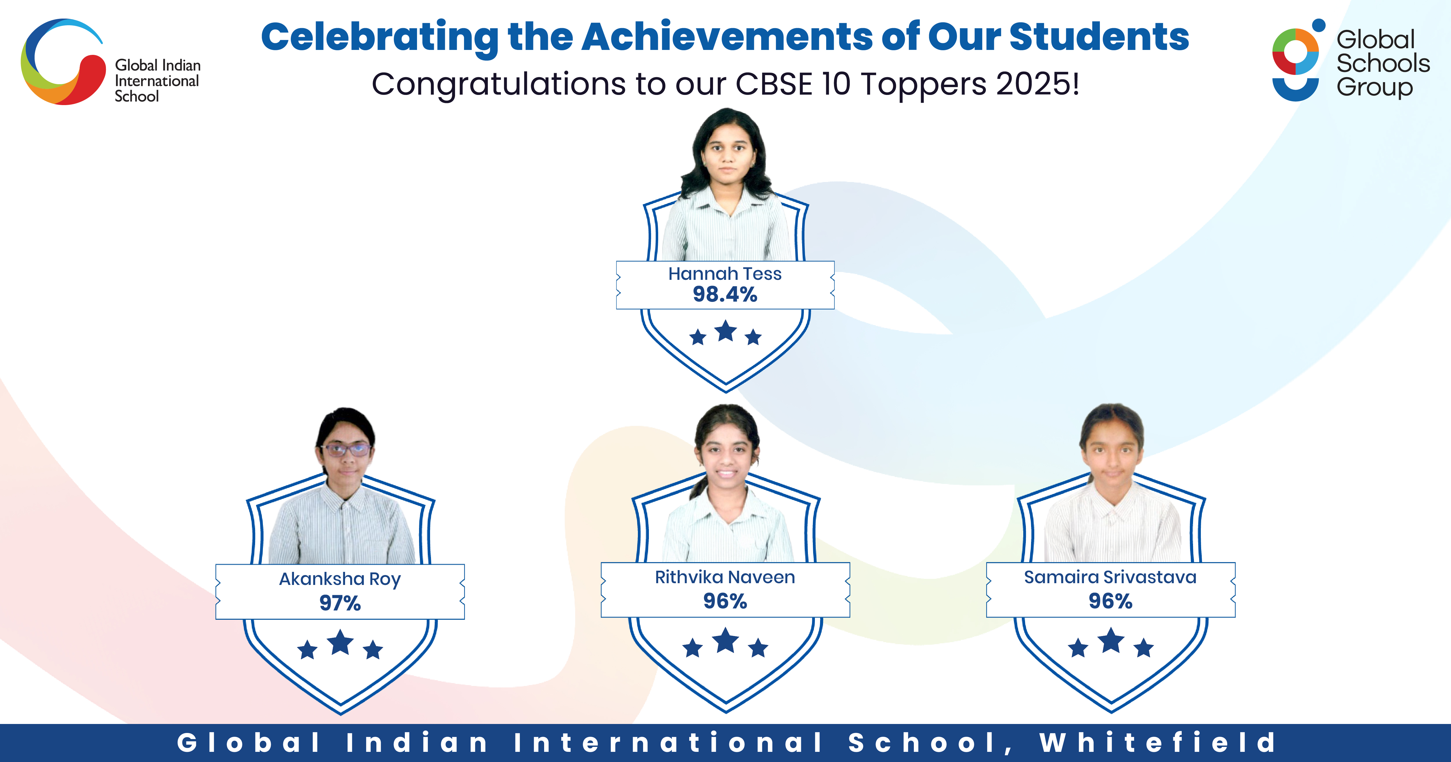 GIIS Whitefield CBSE Grade 10 Toppers