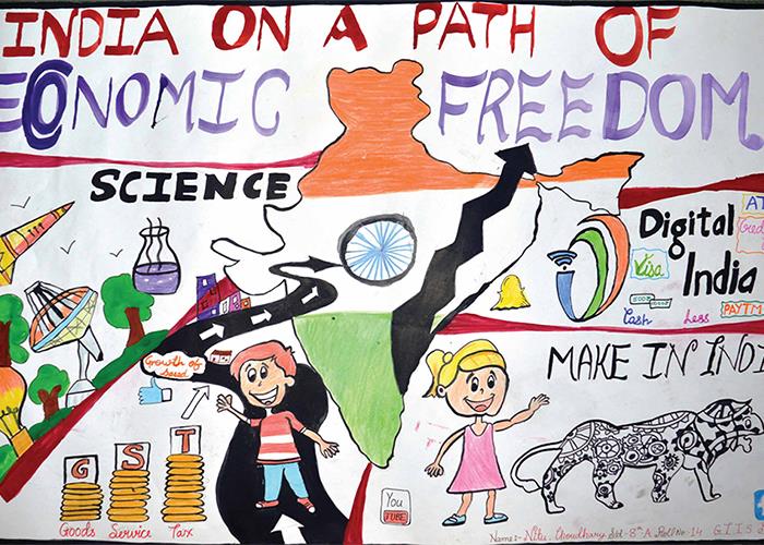 Giis Surat Hosts Inter-Giis Poster Making Competition On Independence Day