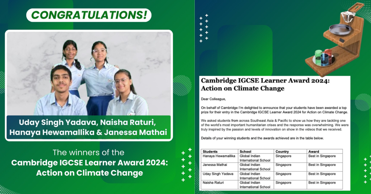 Giis Students Awarded Cambridge Igcse Learner Award 2024 For Climate Action