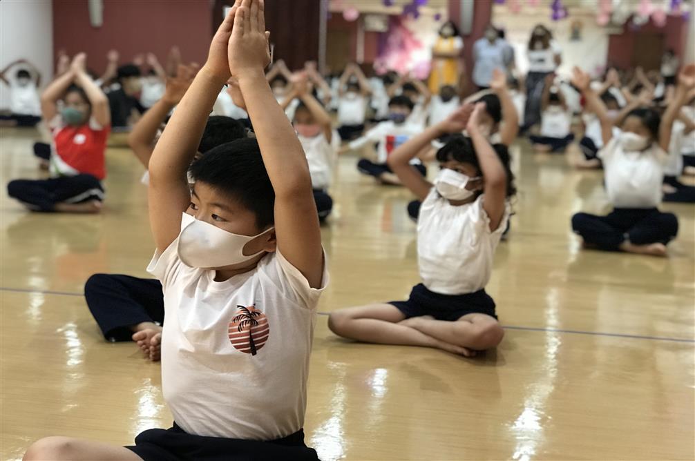 GIIS Japan students celebrated  International Day of Yoga 