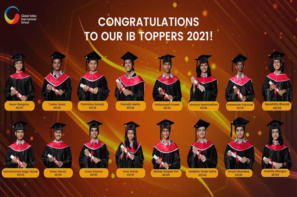 Toppers at the IBDP 2021 exams from GIIS Singapore
