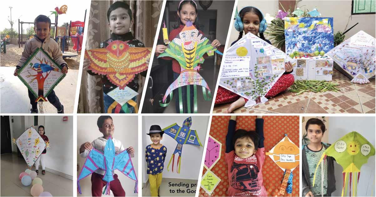 Kite Designing Competition Organized For The Students On Makar Sankranti