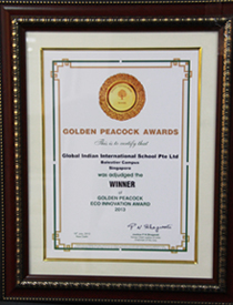 Golden Peacock Eco-Innovation Award certificate