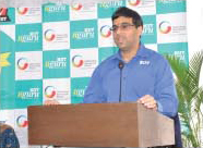 Viswanathan Anand being received with tika ceremony, welcome song