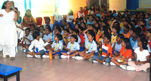 Student audience listening attentively