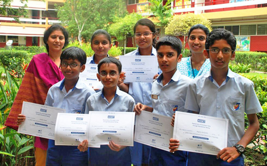 Outstanding performers of the Asset exams with Ms Divya Roberts and Ms Rajni Parasher Outstanding performers of the Asset exams with Ms Divya Roberts and Ms Rajni Parasher