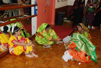 Getting ready to perform