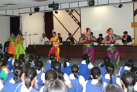 GIIS students performing the signature Samanvaya dance