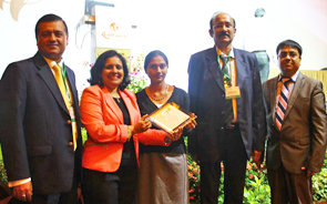Mr Rajiv Vasudeva, Ms Melissa Maria, Ms Arati Sekar, Mr BG Shenoy and Mr Atul Temurnikar with the SQC Star certification plaque for GIIS Balestier